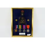 A World War Two (WW2 / WWII) framed medal display for P/O J.G Clayton C/MX 755561 H.