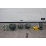 SMJ , Other - A mixed lot to include 15 x metal flower baskets, 2 x empty metal bird feeders,