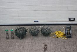 SMJ , Other - A mixed lot to include 15 x metal flower baskets, 2 x empty metal bird feeders,