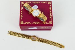 Two watches comprising a gold plated Rotary, contained in original box and a similar Seiko.