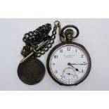 A gentleman's hallmarked silver cased pocket watch, Birmingham assay 1927,