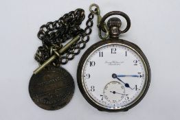 A gentleman's hallmarked silver cased pocket watch, Birmingham assay 1927,