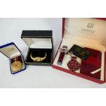 Lot to include a gold plated full hunter pocket watch,