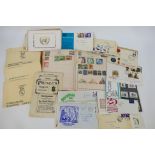 Lot to include a stamp album, loose stamps, first day covers, theatre programmes and similar.