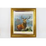 A gilt framed print after Sir Edwin Landseer, The Monarch Of The Glen,