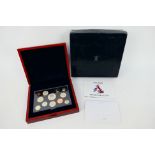A Royal Mint 2007 United Kingdom Executive Proof Set of 12 coins contained in presentation box with