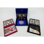 Three United Kingdom Proof Coin Sets comprising 2004, 2006 and 2011.