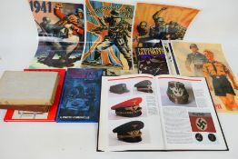 Lot to include a collection of reproduction World War Two (WW2 / WWII) German posters and various