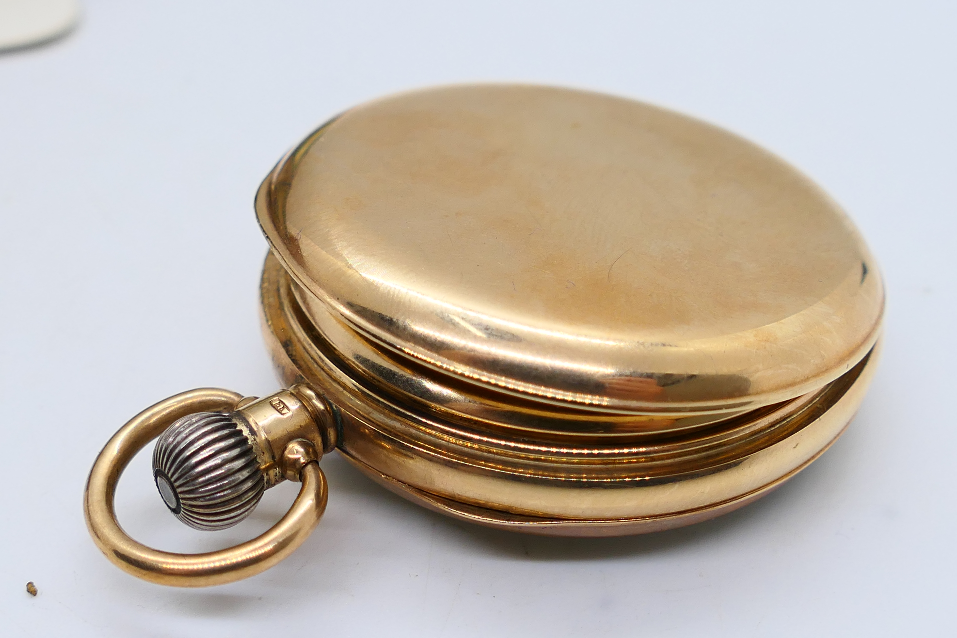 A 9ct rose gold cased open face pocket watch by Limit, - Image 7 of 7