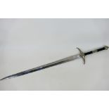 A decorative claymore style sword, approximately 138 cm (l).
