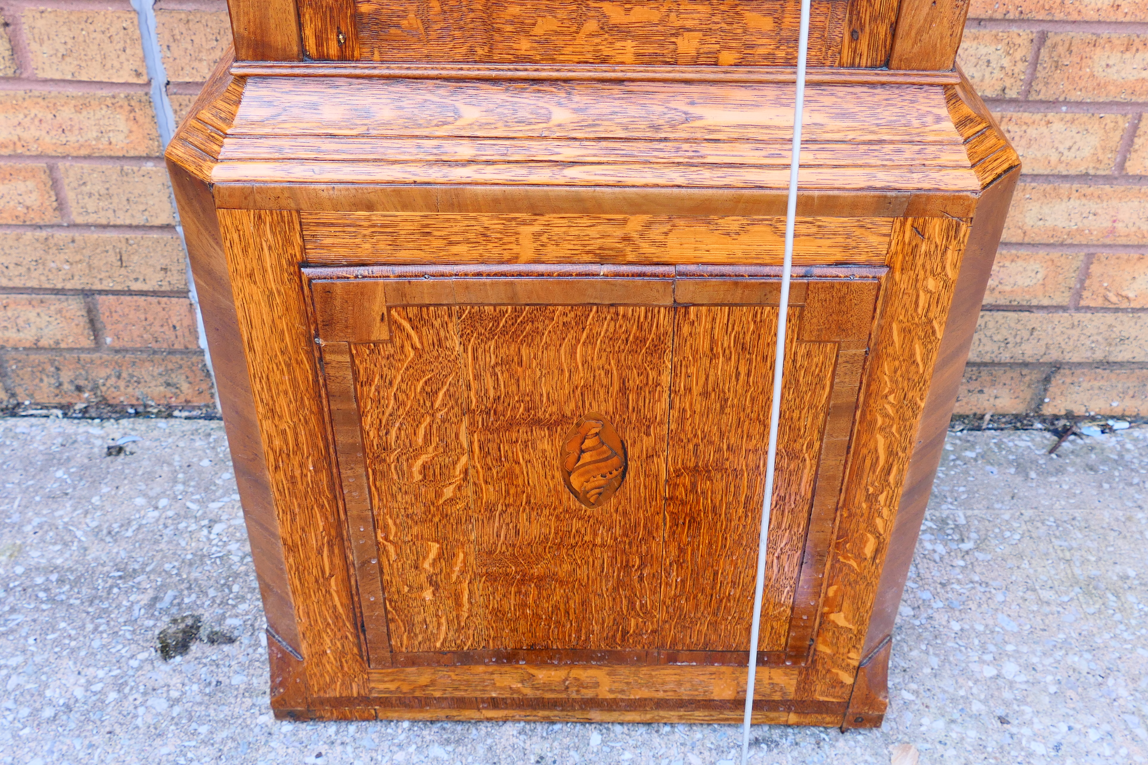 An early 19th century 8-day longcase clock, oak and crossbanded mahogany case with ¾ length door, - Image 4 of 9