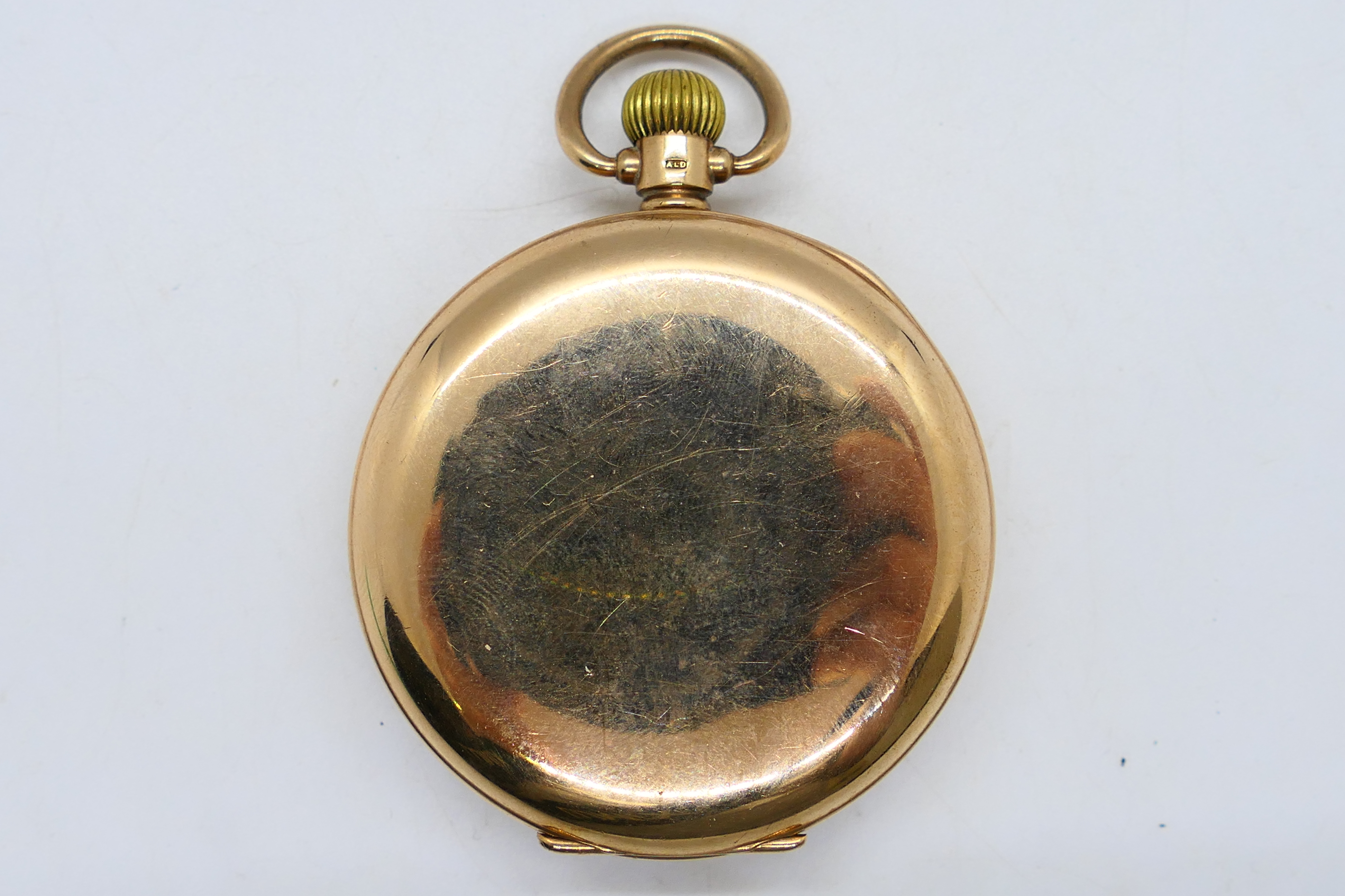 A 9ct rose gold cased open face pocket watch by Waltham, - Image 4 of 8