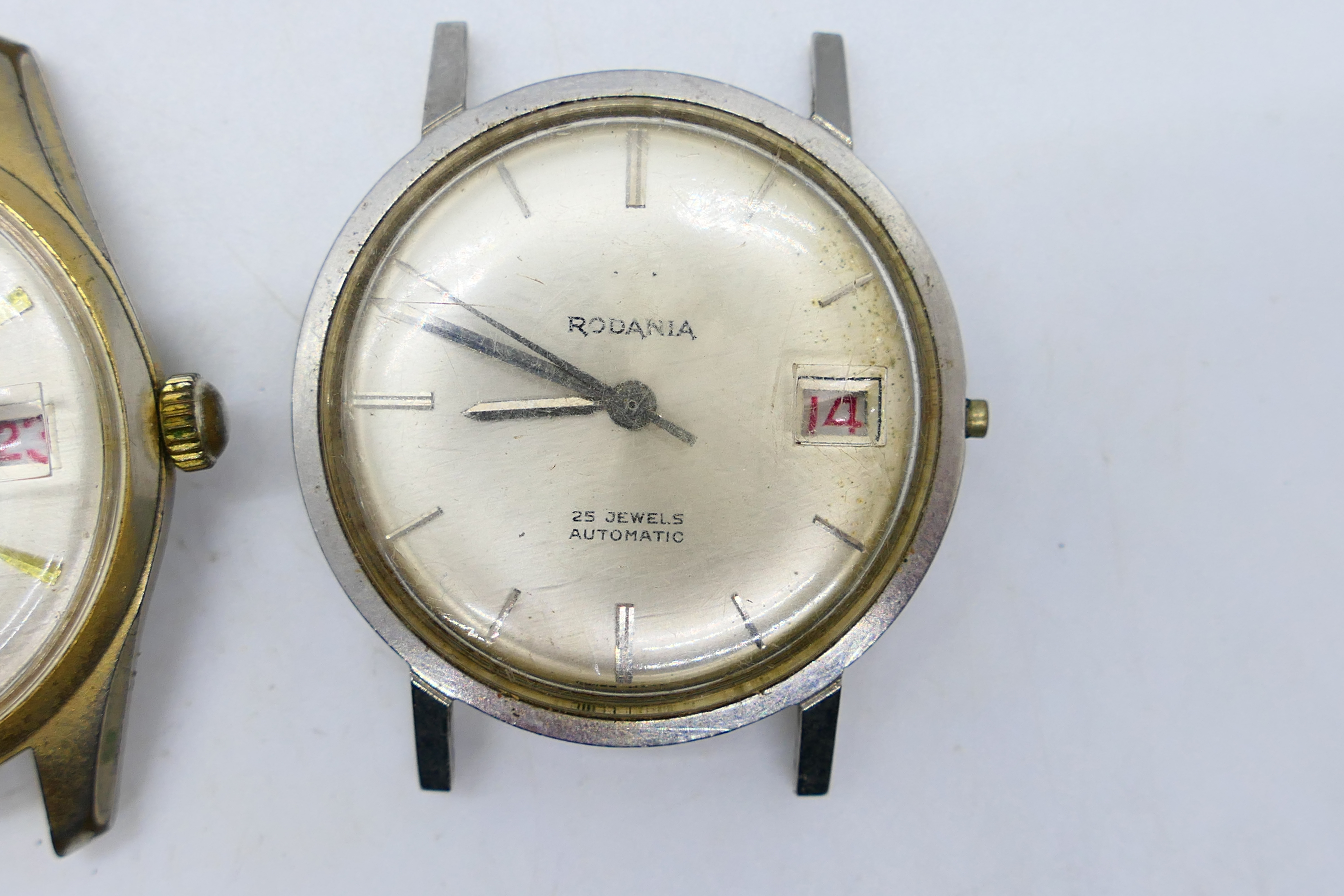 Three gentleman's wrist watches to include Waldman, Rodania (both lacking straps) and other. - Image 4 of 5