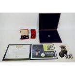 Lot to include a Dunkirk 80th Anniversary Silver £5 Coin Cover contained in presentation wallet,