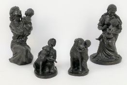 Heredities - four bronze resin sculptures by Heredities Limited,
