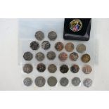 A collection of 50 pence (50p) pieces, UK and Manx to include Beatrix Potter, Paddington Bear,