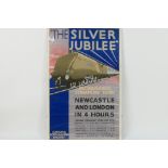 A Frank Newbould designed railway poster for The Silver Jubilee, Britain's First Streamline Train,