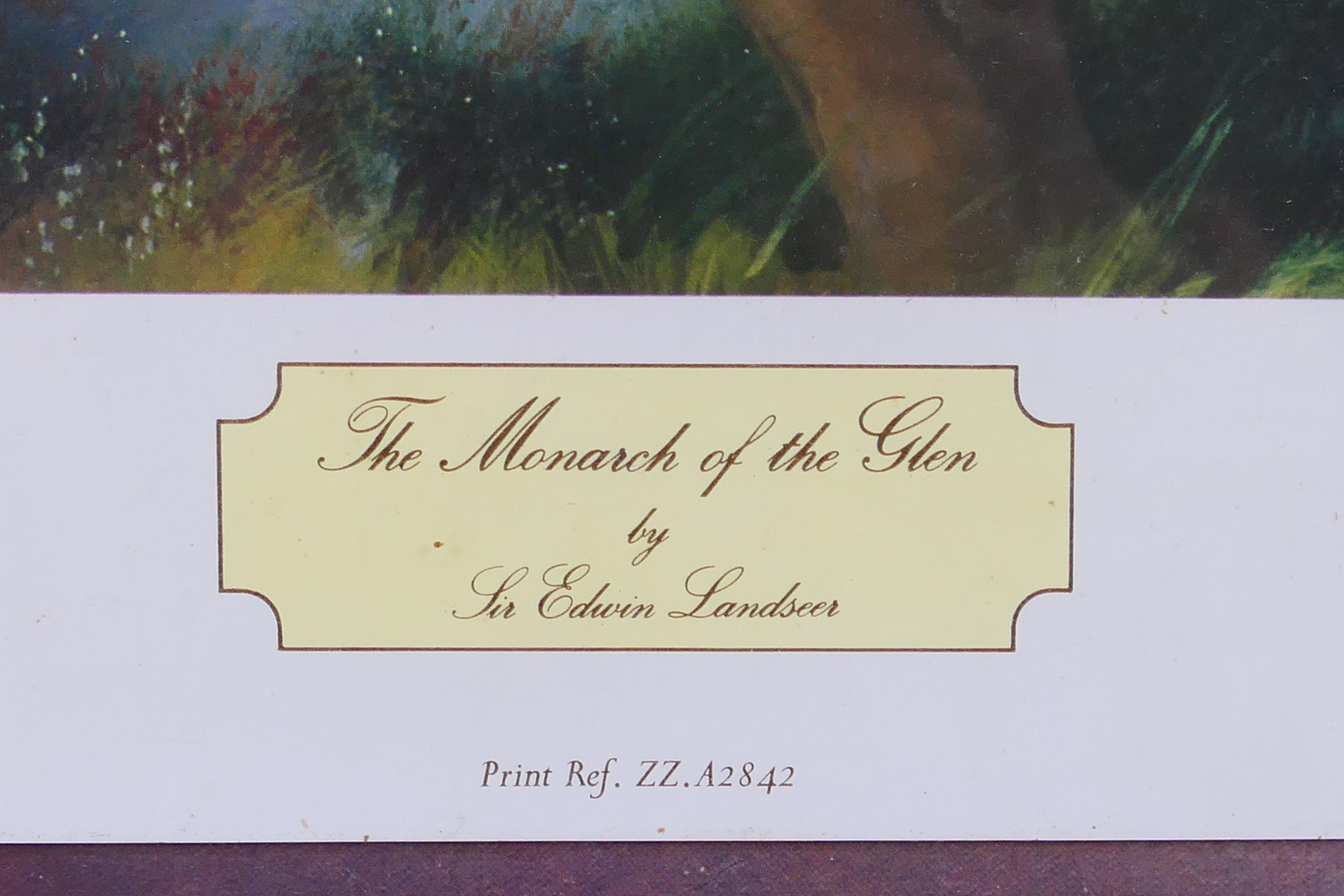A gilt framed print after Sir Edwin Landseer, The Monarch Of The Glen, - Image 3 of 3