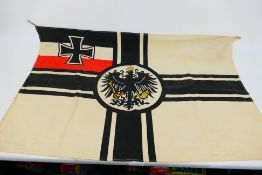 A 1903 - 1921 pattern Imperial German naval ensign, 68 cm x 100 cm.