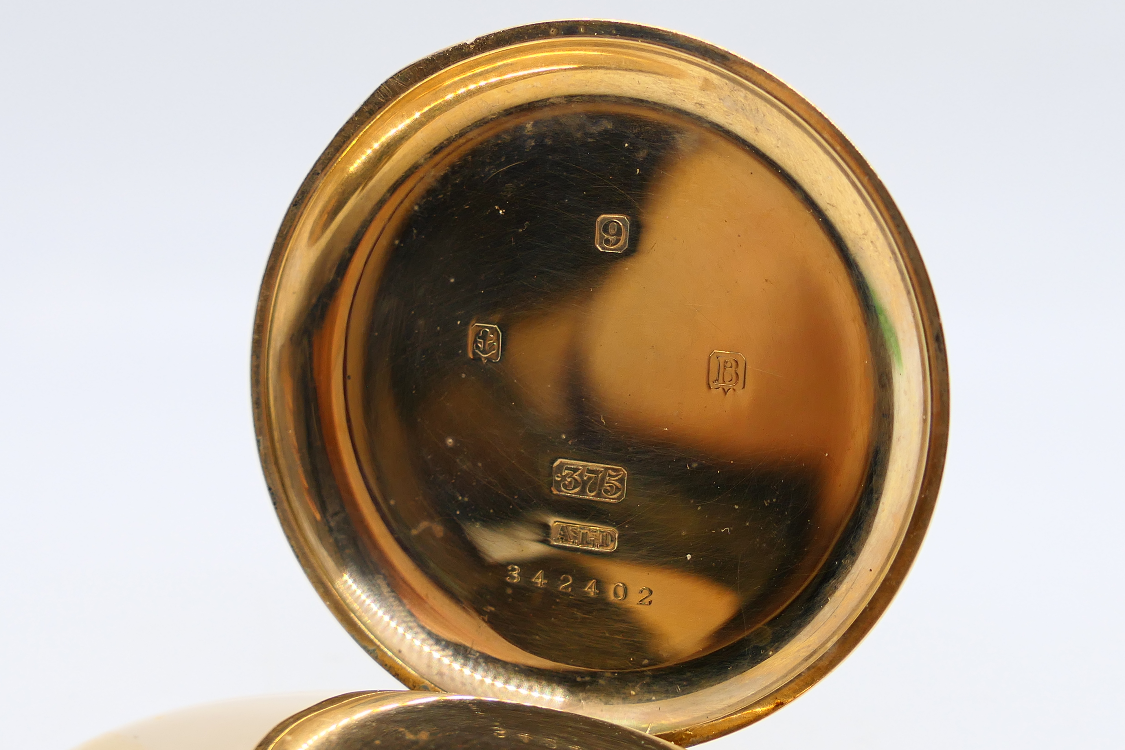 A 9ct rose gold cased open face pocket watch by Waltham, - Image 6 of 8