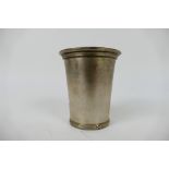 A small Dutch silver beaker, 833 fineness (second grade), makers mark fo Fa. J.