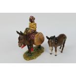 Beswick - Susie Jamaica # 1347, 17 cm (h) and a Beswick donkey figure.