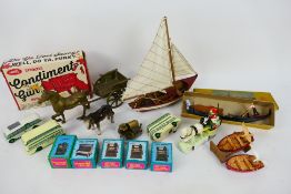 Collectables to include model boats, Woods Burslem ceramic bus / coach models,