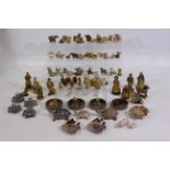 A quantity of Wade Whimsies and ornaments including animals, monks,