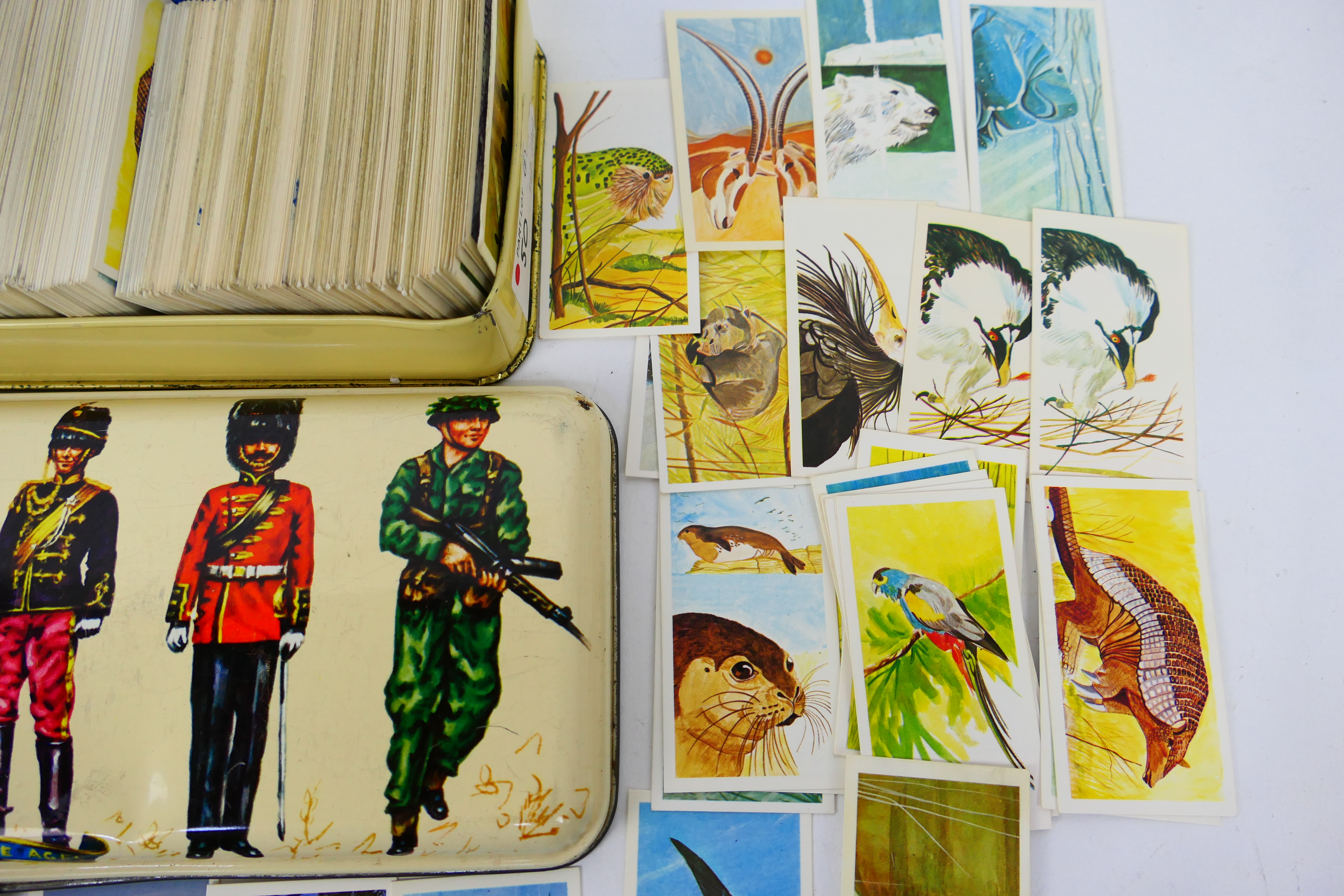 A hand carved Giant Tyrolean pipe contained in original box and a quantity of tea cards. - Image 4 of 5