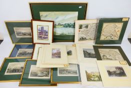 A collection of prints / engravings to include scenes of Chester, Durham,