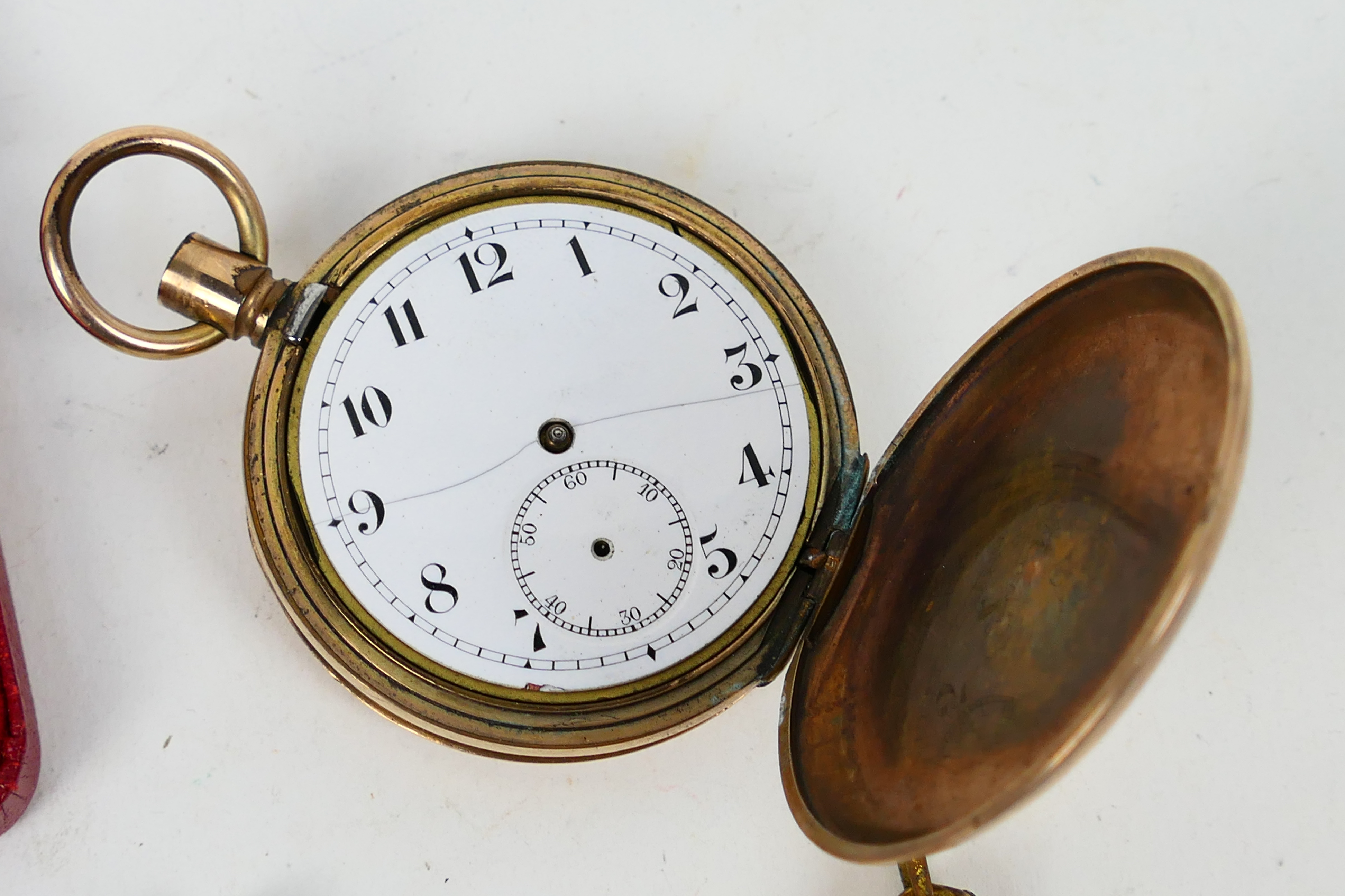 Lot to include wrist watch, gold plated full hunter pocket watch (A/F), penknives, - Image 5 of 6
