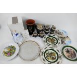 Lot to include a Dolwyddlan Pottery stoneware coffee service,