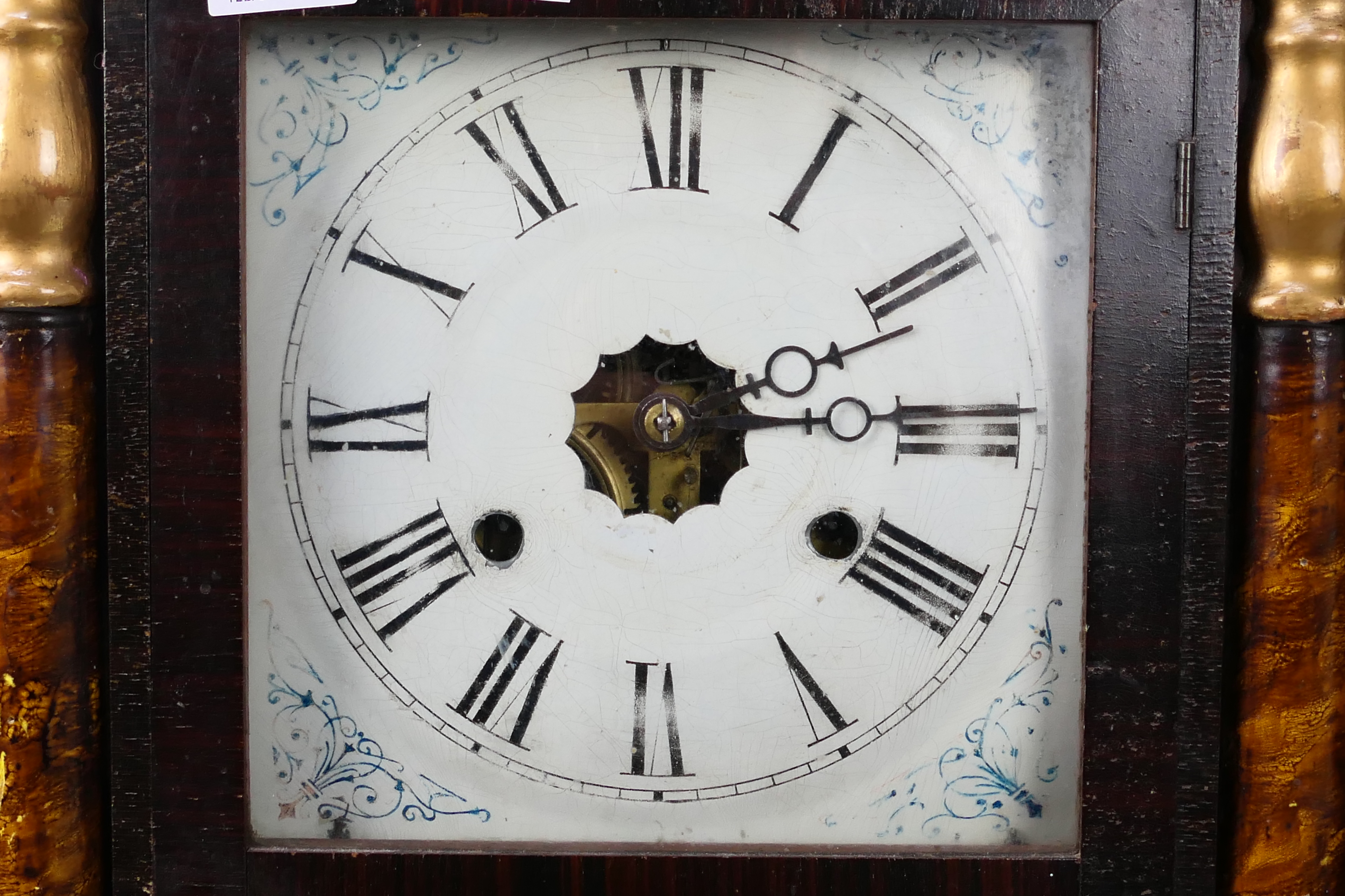 An interesting pair of late 19th century/ early 20th century 30-hour American shelf clocks to - Image 2 of 11