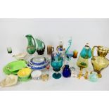 A collection of ceramics and glassware to include Caithness, Kelsboro Ware, Masons and other,