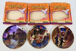Royal Doulton - Three boxed Harry Potter wall plates, # HPWP4 The Mirror Holds The Answer,