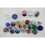 A collection of various paperweights. Condition Report: No makers's marks apparent.