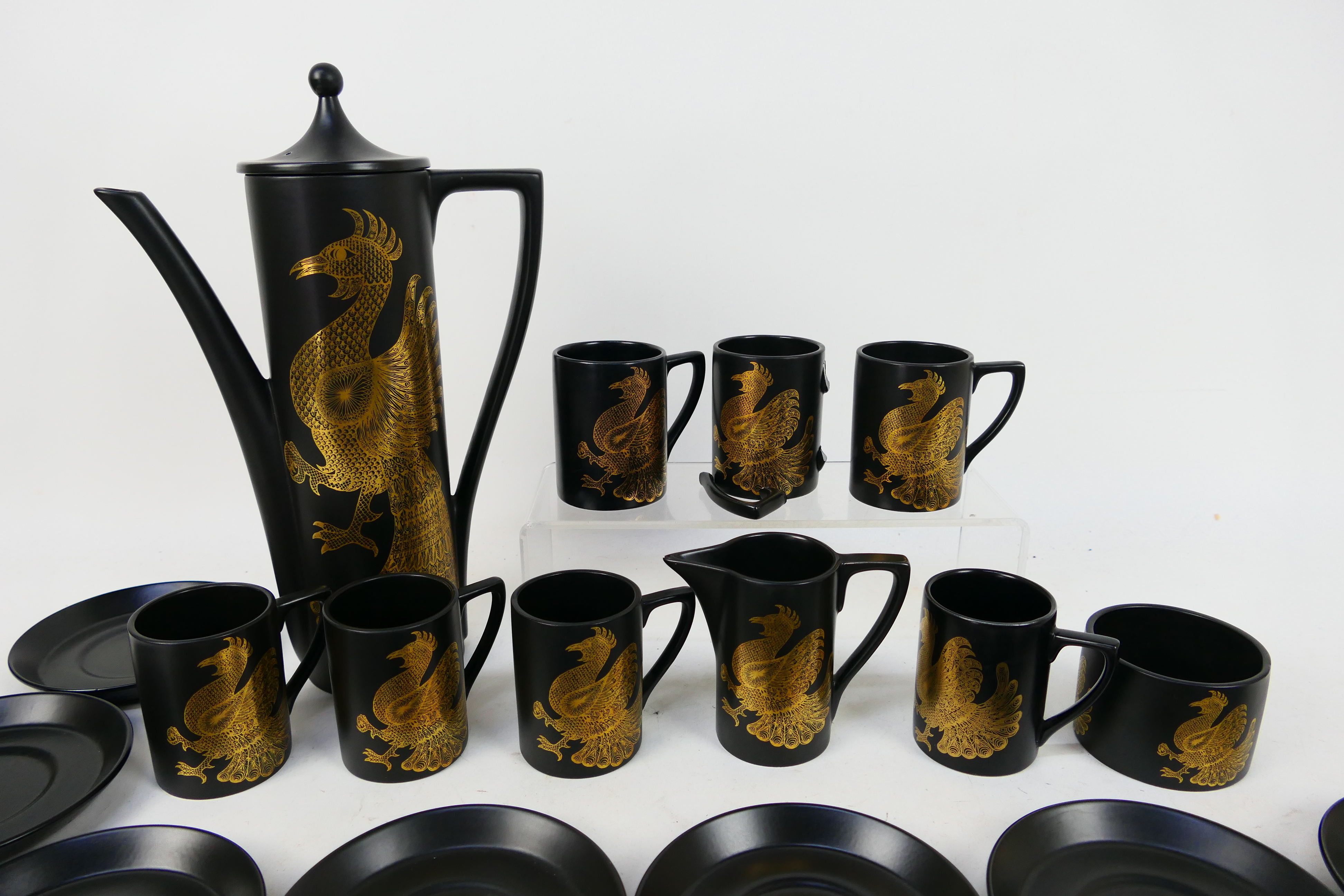 A Portmeirion coffee set in the Phoenix pattern by John Cuffley. - Image 2 of 5