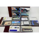 Philately - Four albums of Royal Mail Mint Stamp Presentation Packs Australian Mint Stamps,