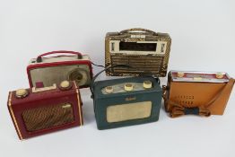 A collection of vintage radios to include Akkord, Bush, Roberts, Ever Ready Sky Master and Ekco 208.