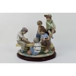 Nao by Lladro - a limited edition large and Impressive Porcelain Group Figure entitled Boys Playing