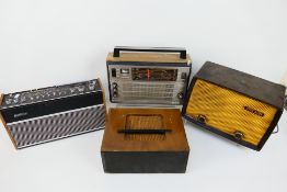 Vintage radios to include Hacker Super Sovereign, Selena and other.