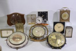 A collection of vintage clocks to include Smiths, Acctim, Metamec comprising desk clocks,