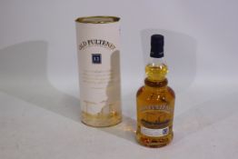 A 70cl bottle of Old Pulteney 12 year old single malt whisky, 40% ABV, contained in carton.