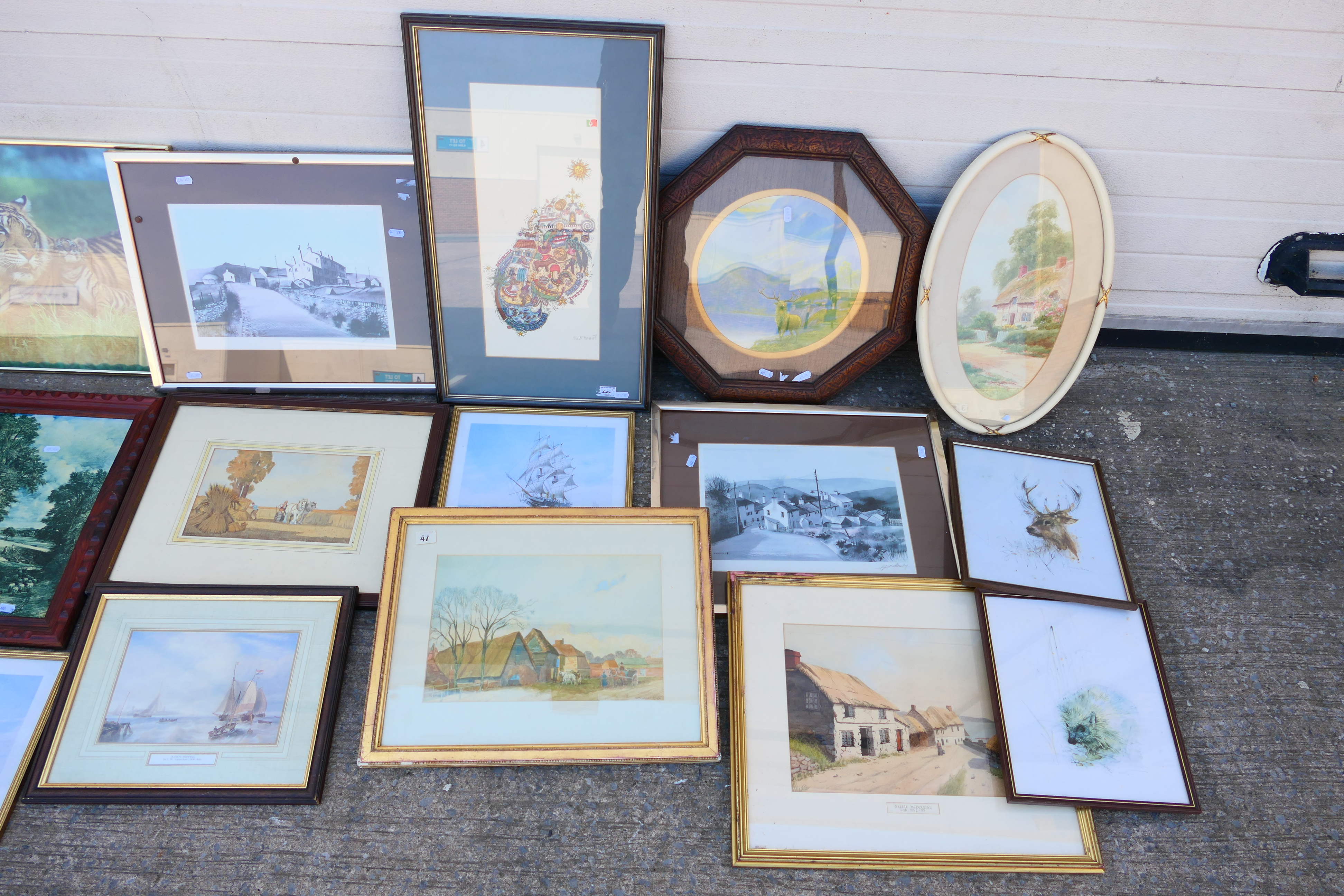 A collection of framed pictures, various image sizes. - Image 4 of 4
