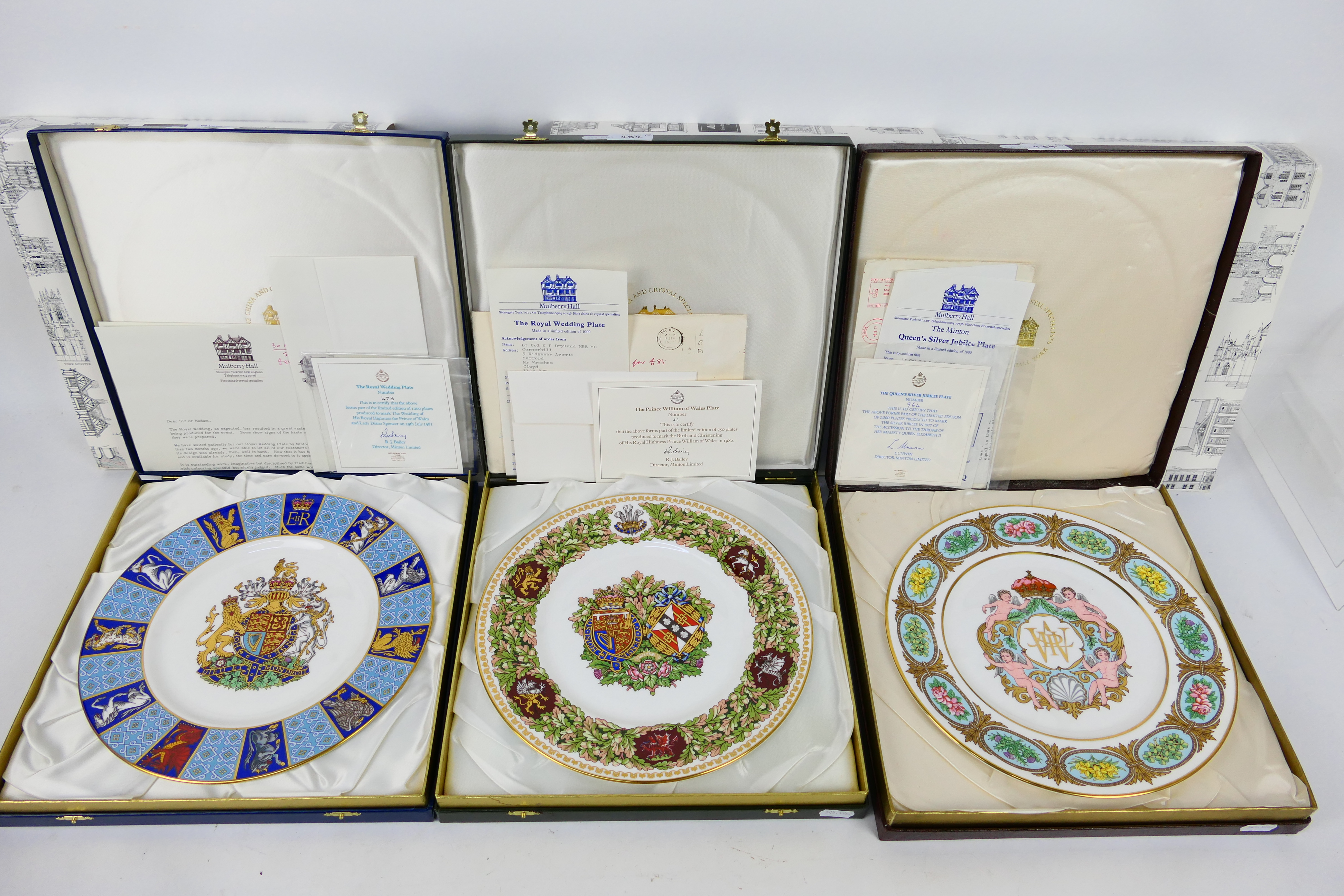 Minton - Three boxed, limited edition, R