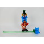 A Murano glass clown, approximately 30 c