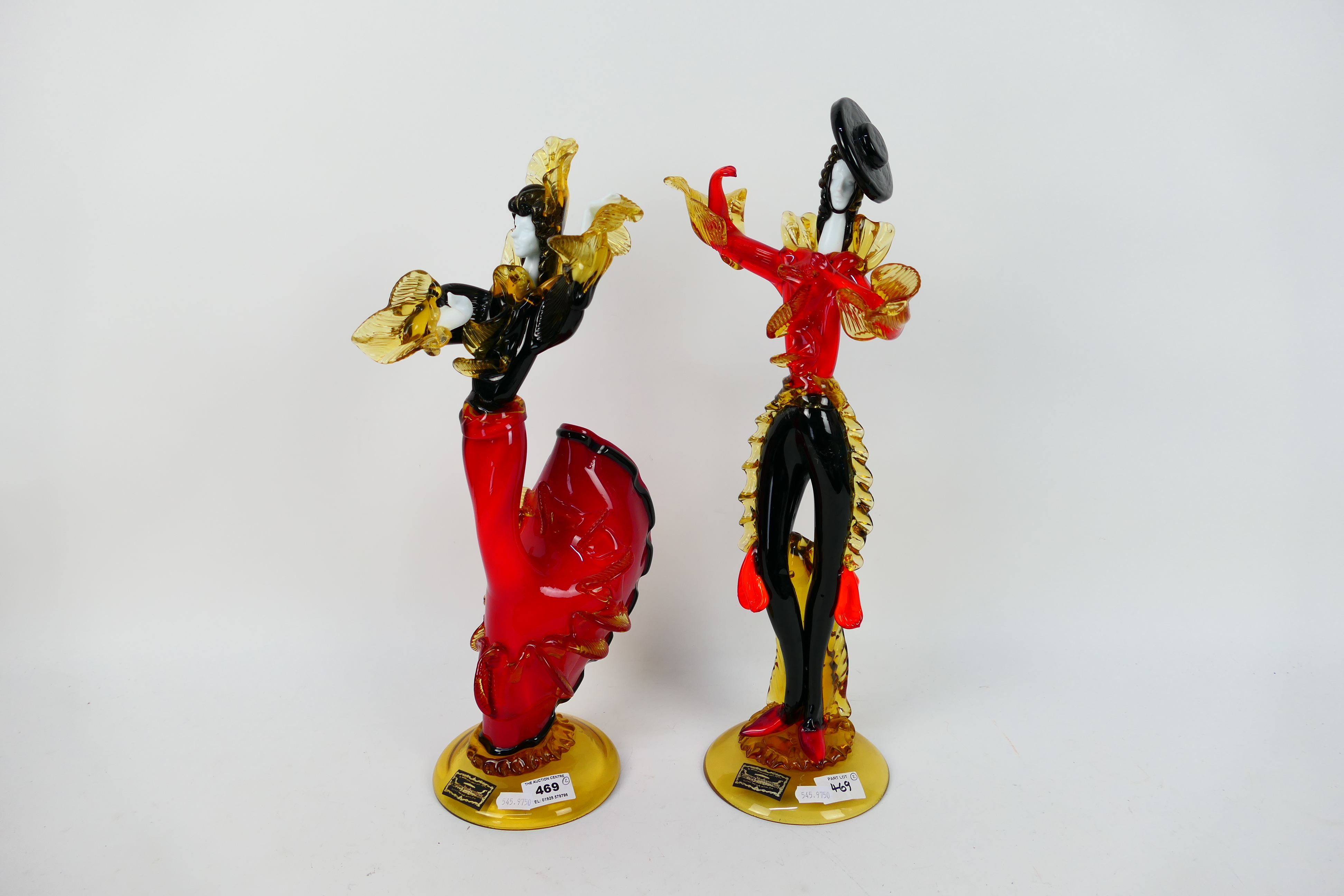 Murano - A large pair of Venetian glass