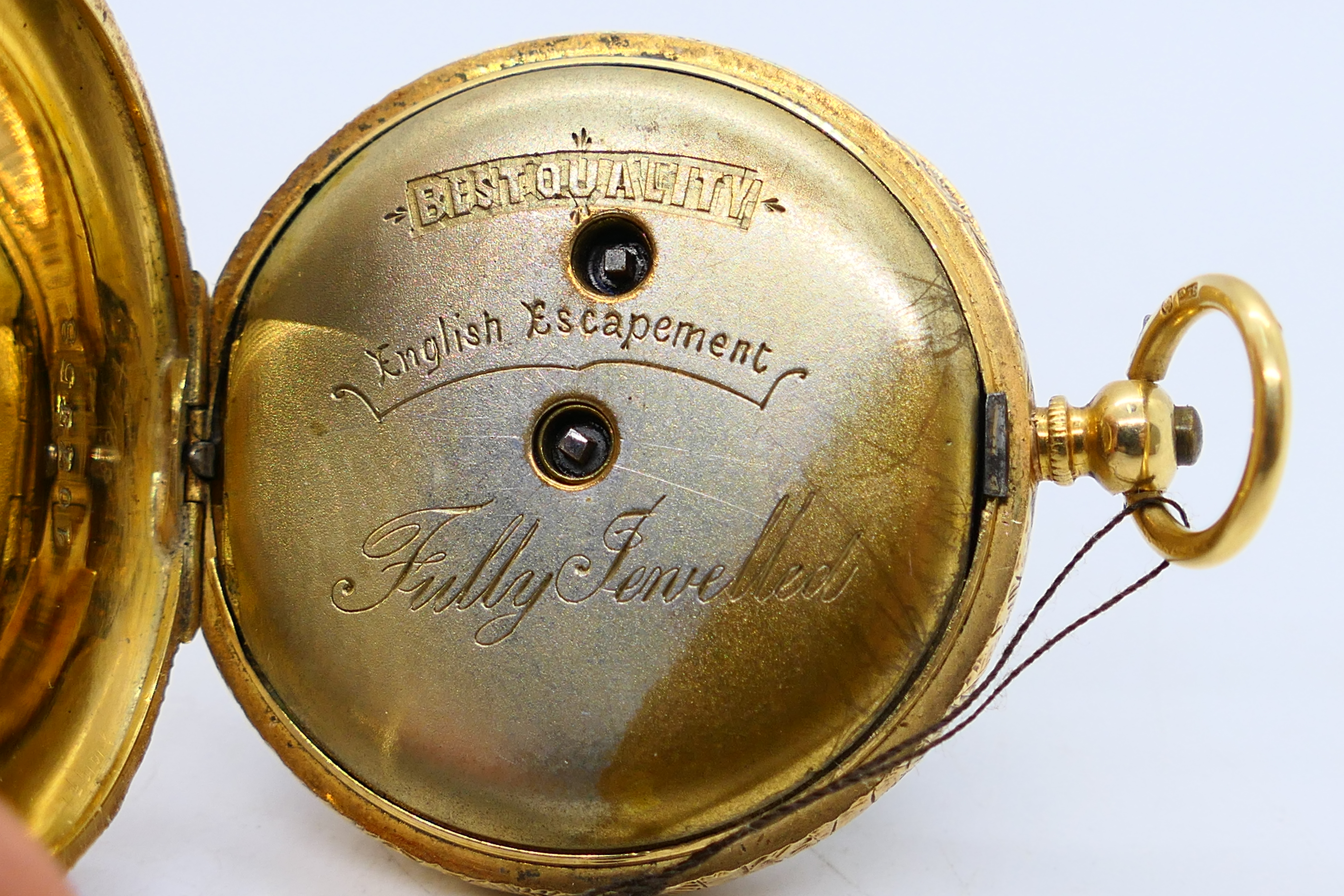 A lady's 18ct gold cased pocket watch wi - Image 5 of 7