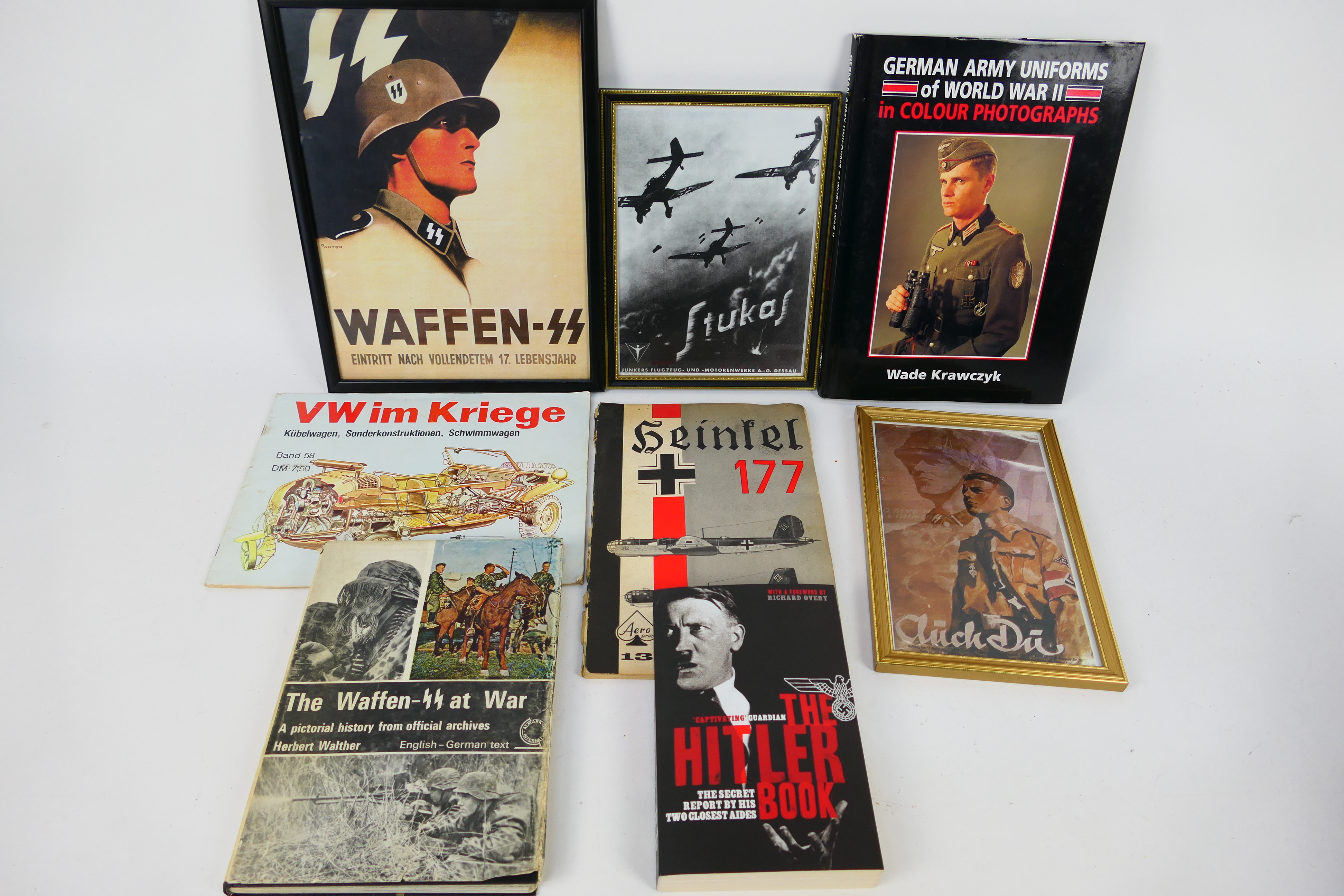 Lot to include framed propaganda / recru