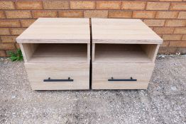 A pair of modern contemporary bedside cabinets, size 38.